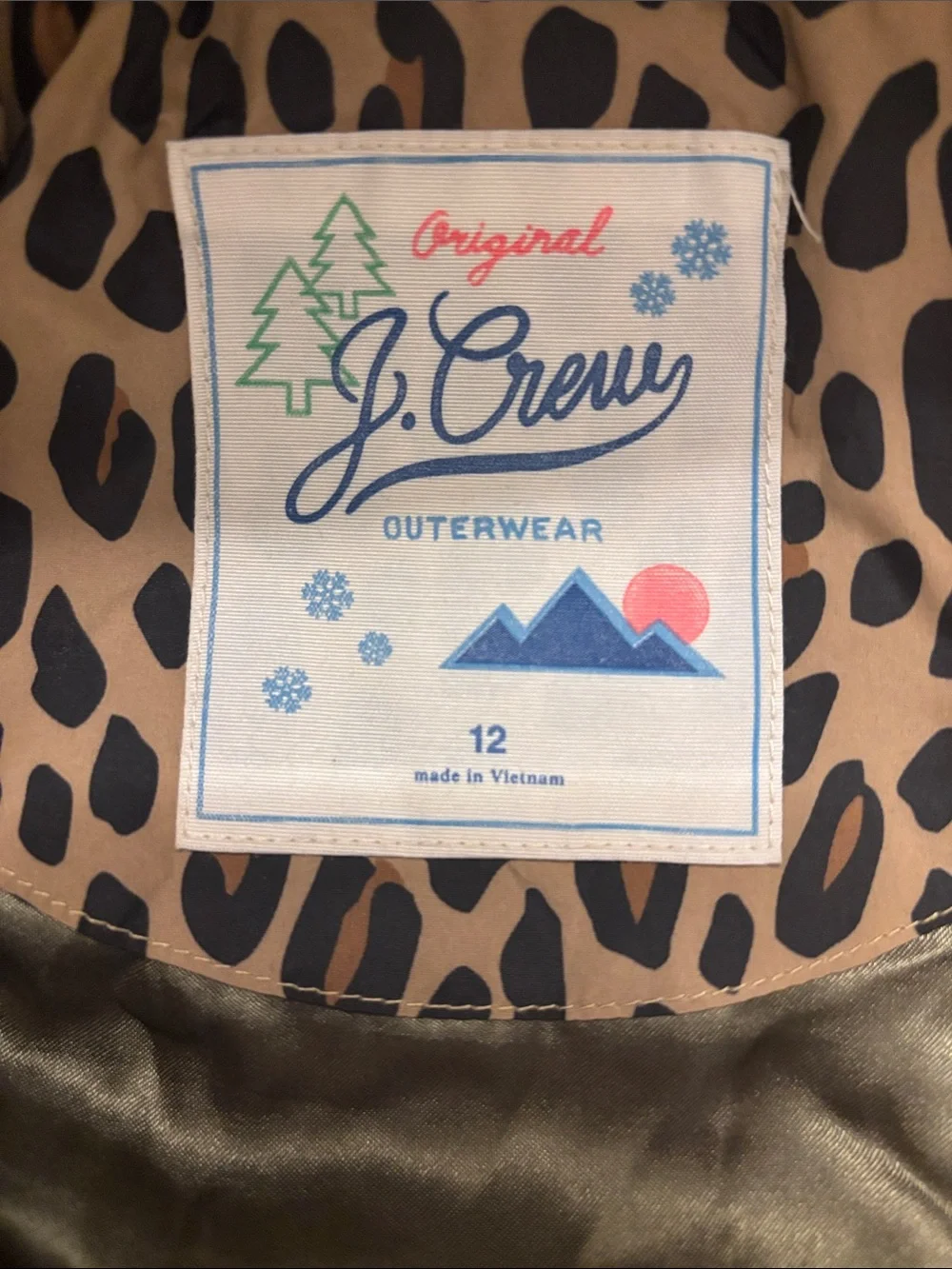 J. Crew Leopard Print Lined Outerwear